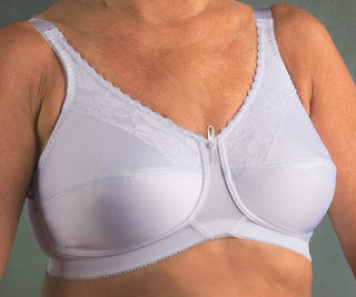 American Breast Care Women's Soft Cup Bra White 38D at  Women's  Clothing store: Mastectomy Bras