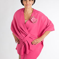 Fuscia Pink Fleece Wrap