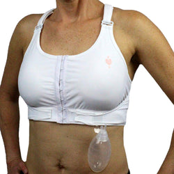 Women Post Surgical Front Zipper Closure Sport Support Bra - Nebility