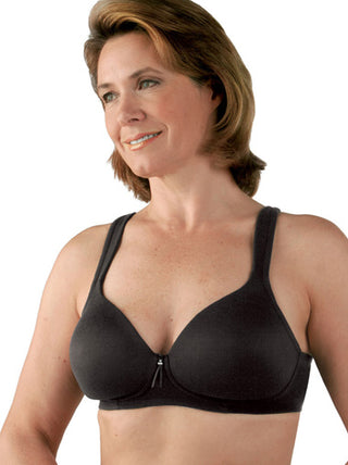 Classique Mastectomy Seamless Sleek Comfort Cotton Bra 42B Black